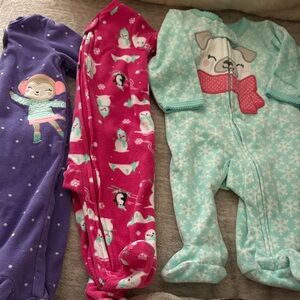 Cozy Kids One Piece Pajama Set - Purple, Pink, and Aqua